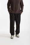 Pantalone KAY BAGGY in lana stretch nero uomo Nine in the morning - 2