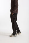 Pantalone KAY BAGGY in lana stretch nero uomo Nine in the morning - 3