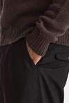 Pantalone KAY BAGGY in lana stretch nero uomo Nine in the morning - 6