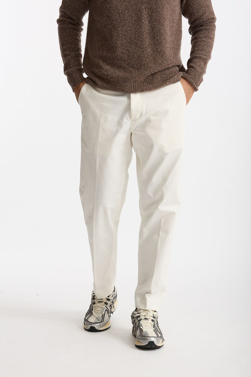 Pantalone GIOVE in cotone stretch bianco uomo Nine in the morning - 2