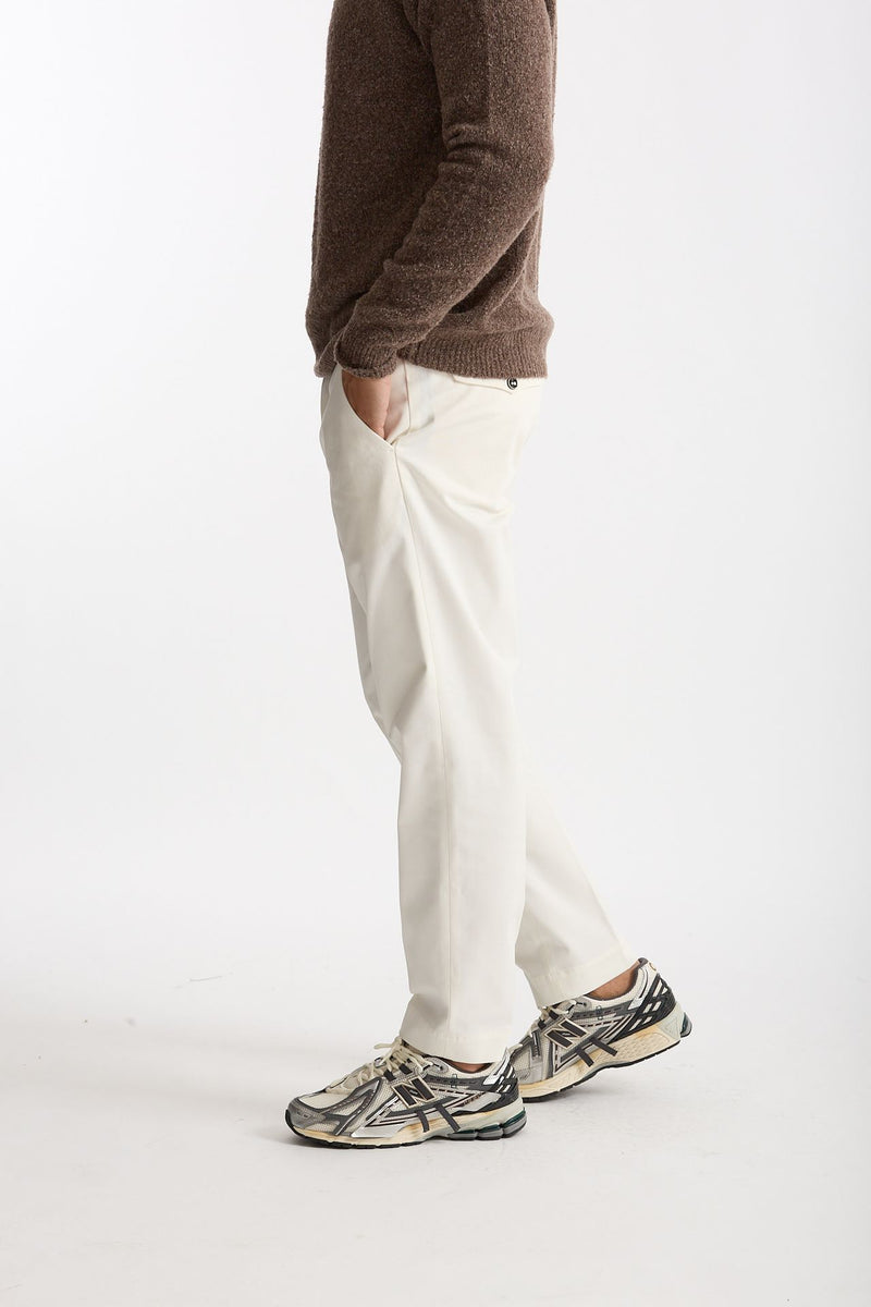 Pantalone GIOVE in cotone stretch bianco uomo Nine in the morning - 1