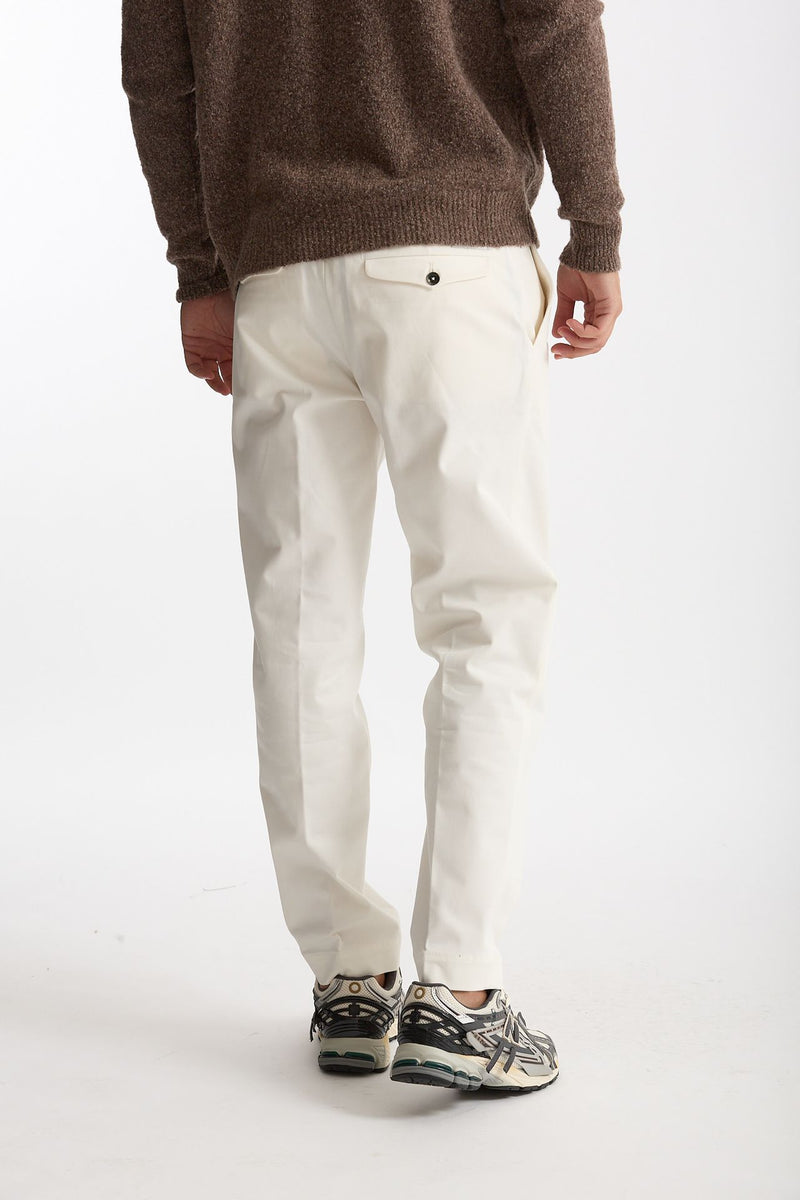 Pantalone GIOVE in cotone stretch bianco uomo Nine in the morning - 3