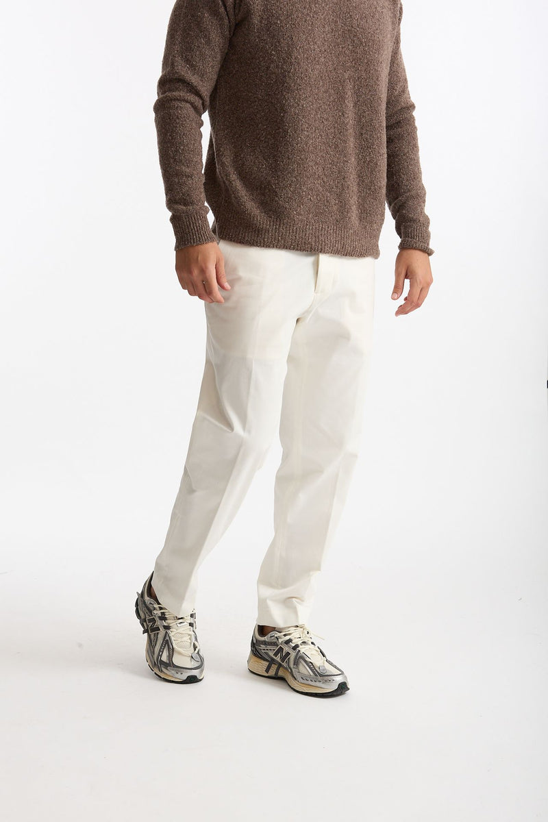 Pantalone GIOVE in cotone stretch bianco uomo Nine in the morning - 4