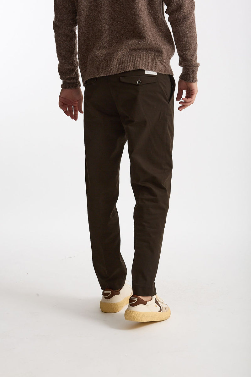 Pantalone GIOVE in cotone stretch marrone uomo Nine in the morning - 3
