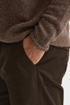 Pantalone GIOVE in cotone stretch marrone uomo Nine in the morning - 6
