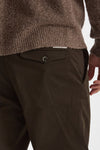 Pantalone GIOVE in cotone stretch marrone uomo Nine in the morning - 7