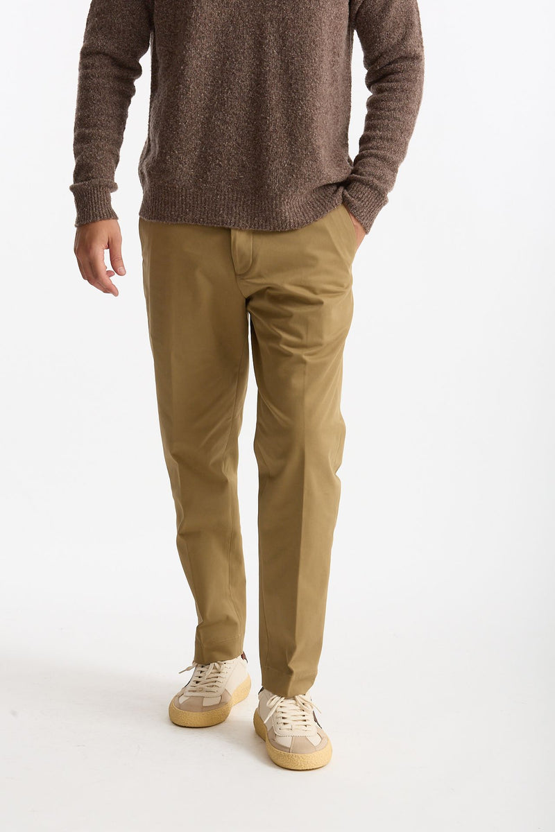 Pantalone GIOVE in cotone stretch cammello uomo Nine in the morning - 2