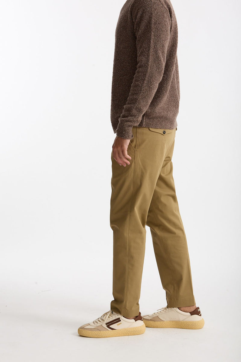 Pantalone GIOVE in cotone stretch cammello uomo Nine in the morning - 3