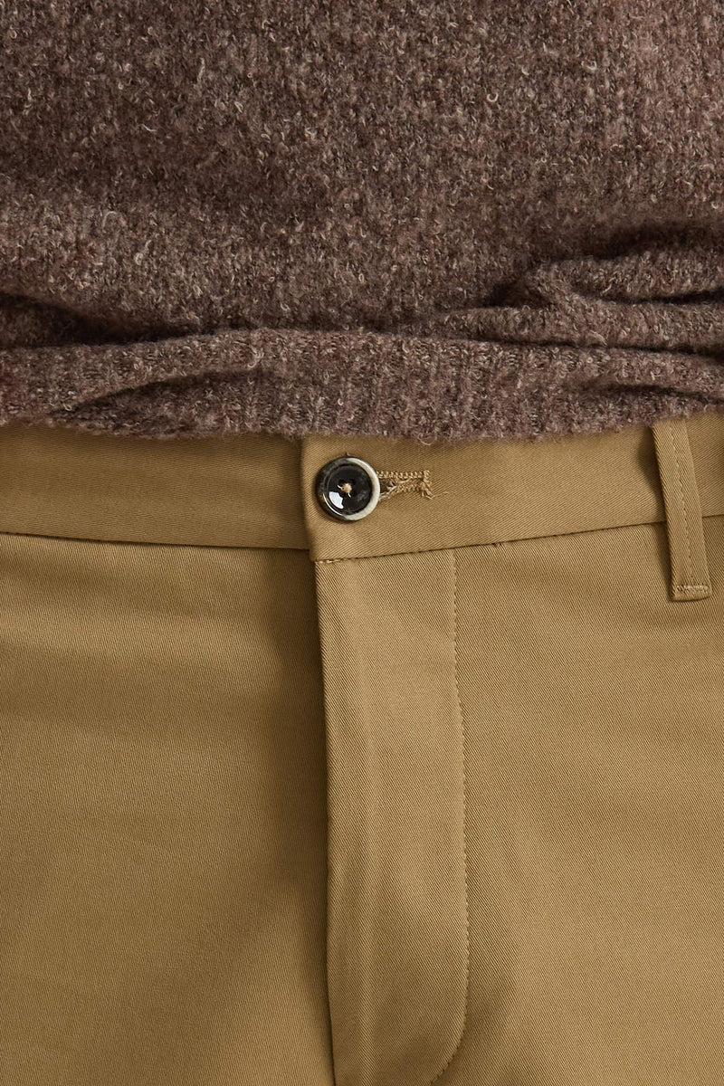 Pantalone GIOVE in cotone stretch cammello uomo Nine in the morning - 5