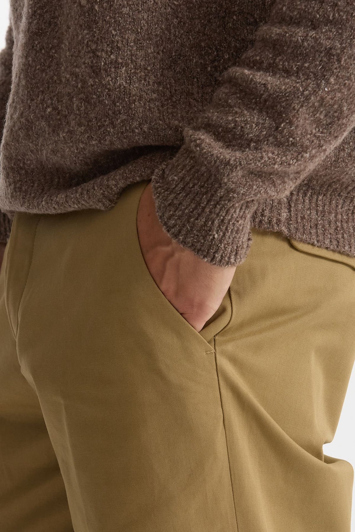 Pantalone GIOVE in cotone stretch cammello uomo Nine in the morning - 6