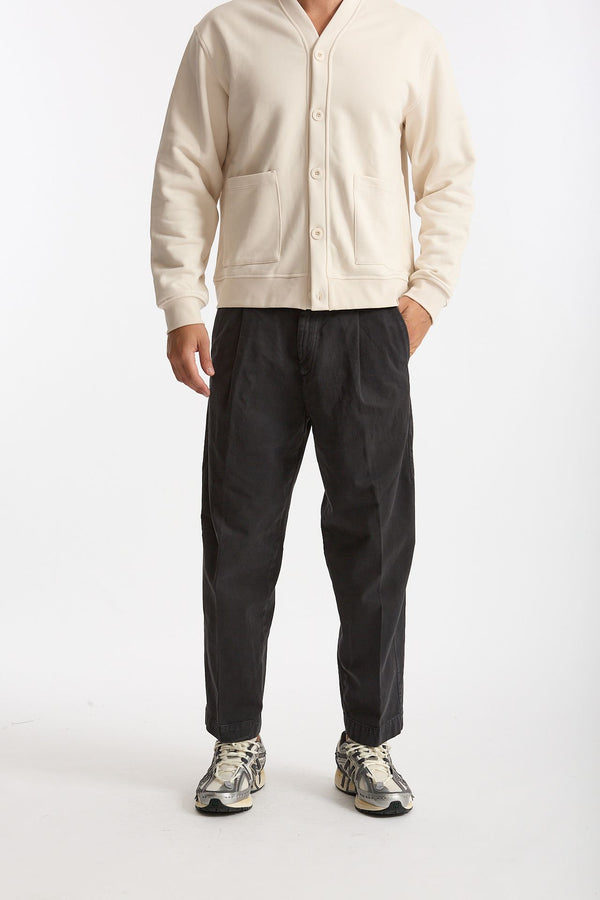 Pantalone GIULIO CARROT in cotone fermo antracite uomo Nine in the morning