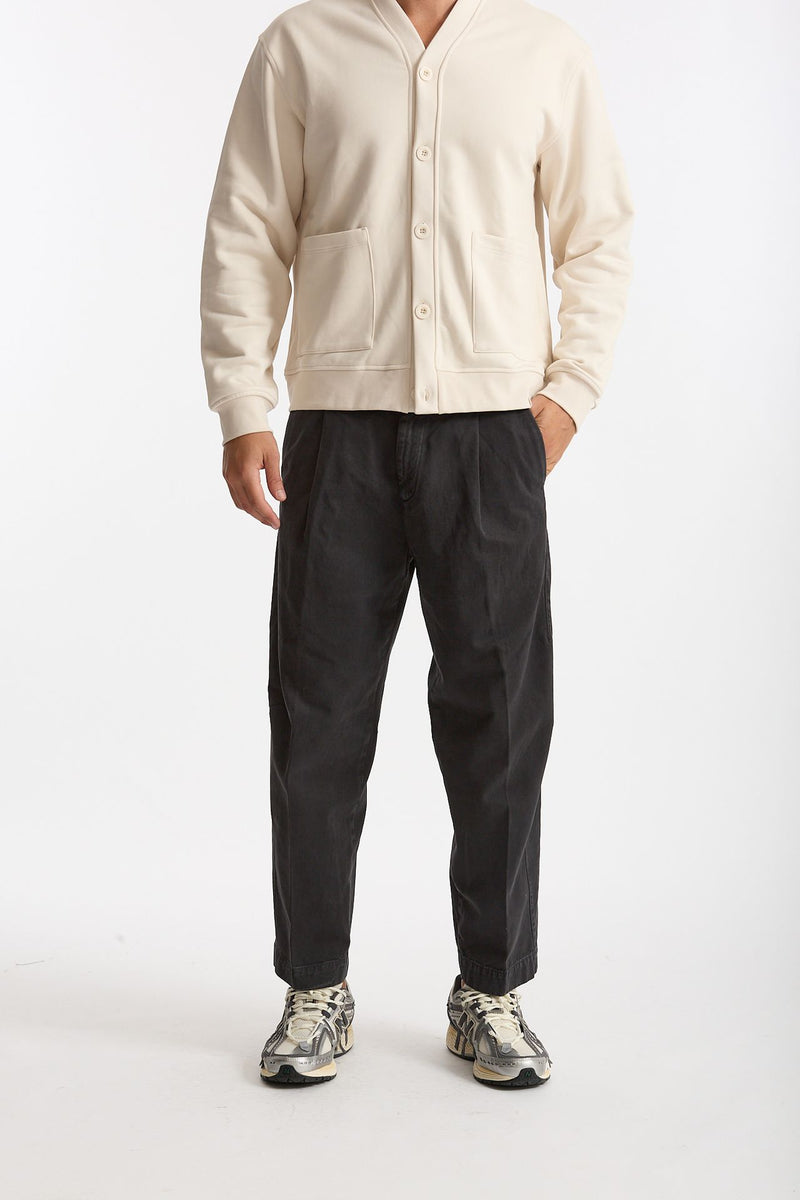 Pantalone GIULIO CARROT in cotone fermo antracite uomo Nine in the morning - 1