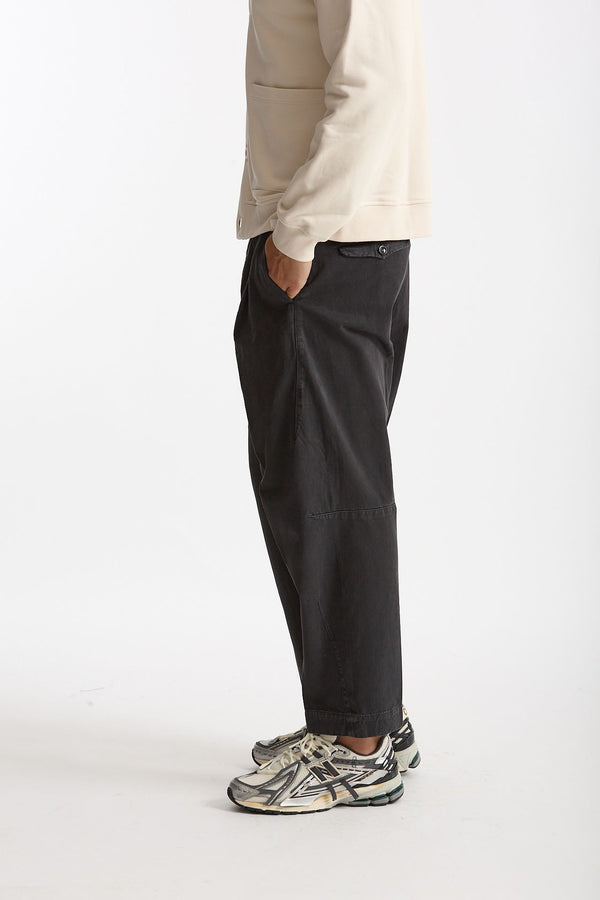 Pantalone GIULIO CARROT in cotone fermo antracite uomo Nine in the morning