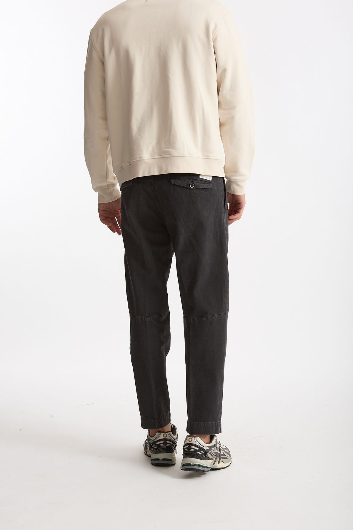 Pantalone GIULIO CARROT in cotone fermo antracite uomo Nine in the morning - 3