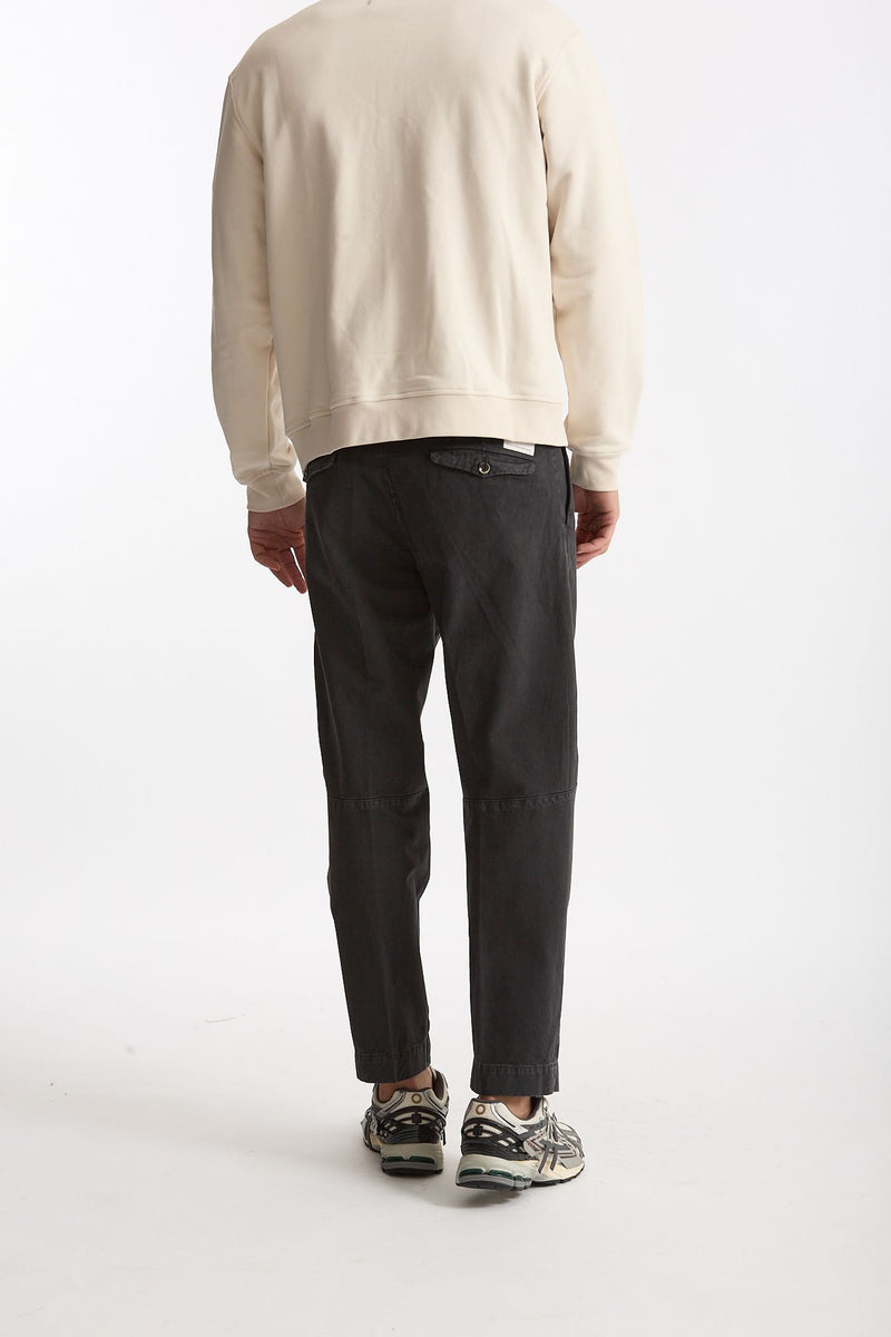 Pantalone GIULIO CARROT in cotone fermo antracite uomo Nine in the morning - 3