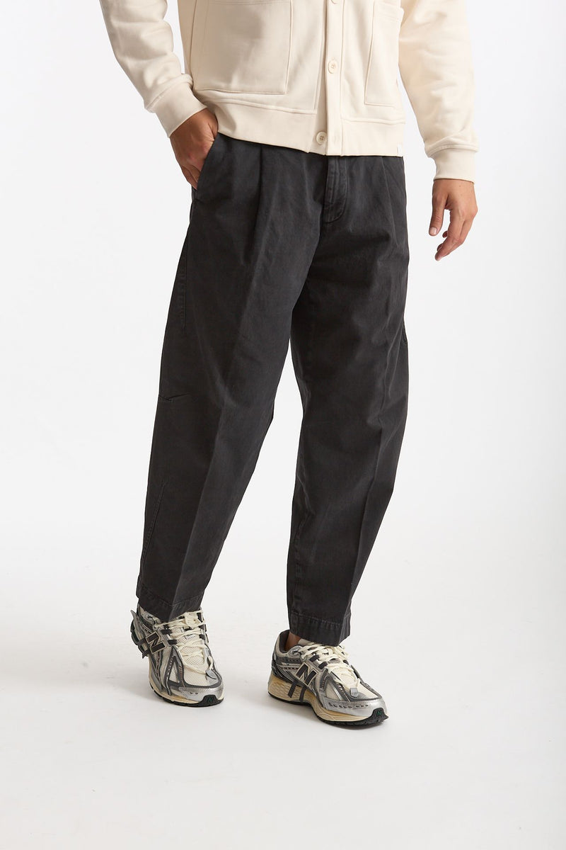 Pantalone GIULIO CARROT in cotone fermo antracite uomo Nine in the morning - 4