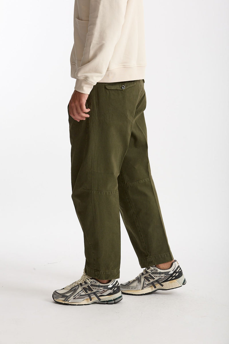 Pantalone GIULIO CARROT in cotone fermo verde uomo Nine in the morning - 1