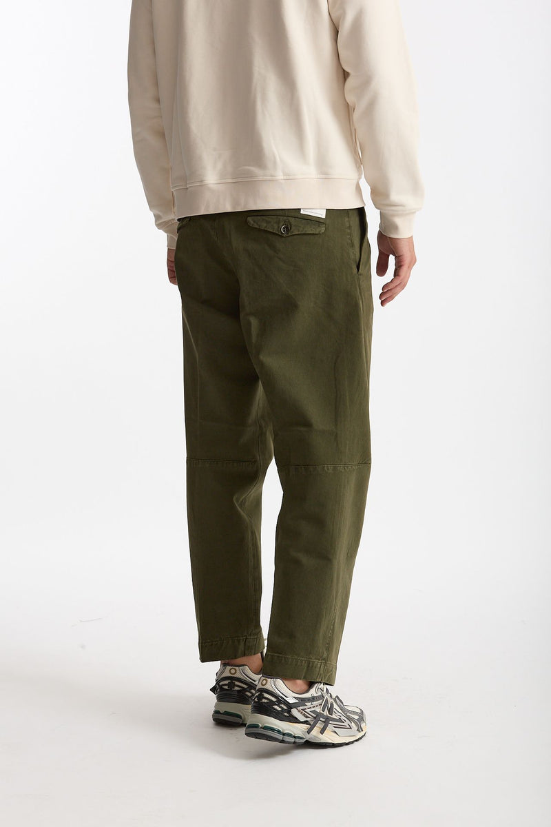 Pantalone GIULIO CARROT in cotone fermo verde uomo Nine in the morning - 3