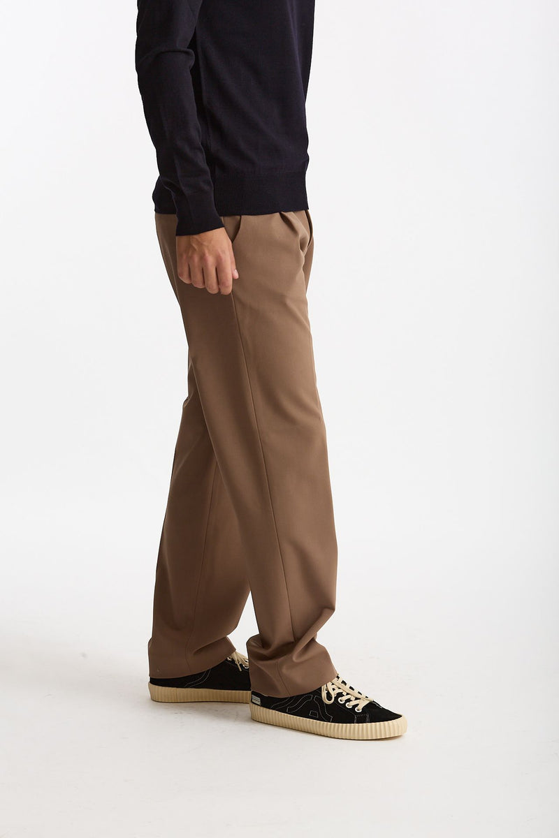 Pantalone FOLD 2 in lana stretch cammello uomo Nine in the morning - 1