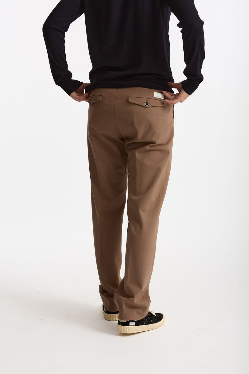 Pantalone FOLD 2 in lana stretch cammello uomo Nine in the morning - 3
