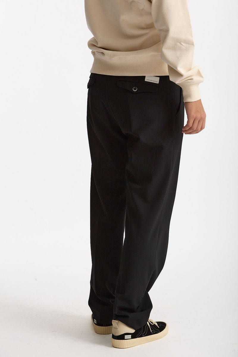 Pantalone FOLD 2 in lana stretch nero uomo Nine in the morning - 3