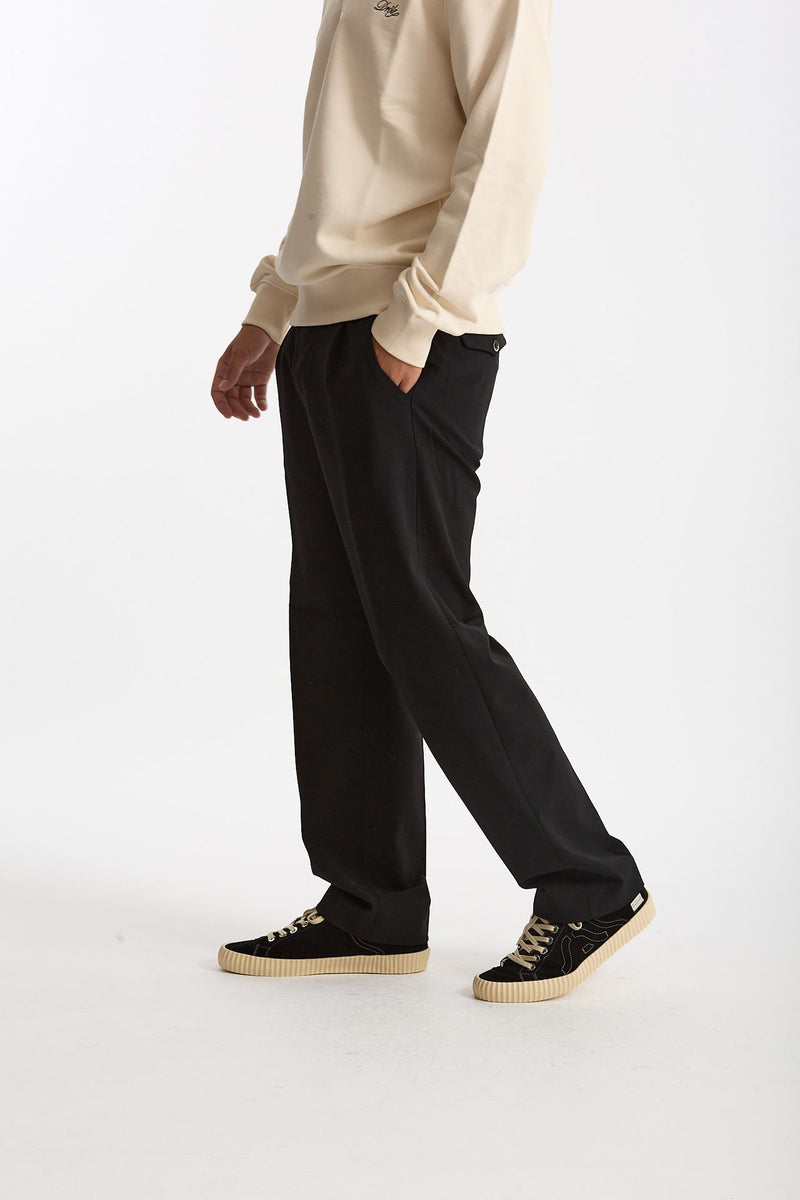 Pantalone FOLD 2 in lana stretch nero uomo Nine in the morning - 4