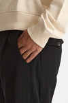 Pantalone FOLD 2 in lana stretch nero uomo Nine in the morning - 5