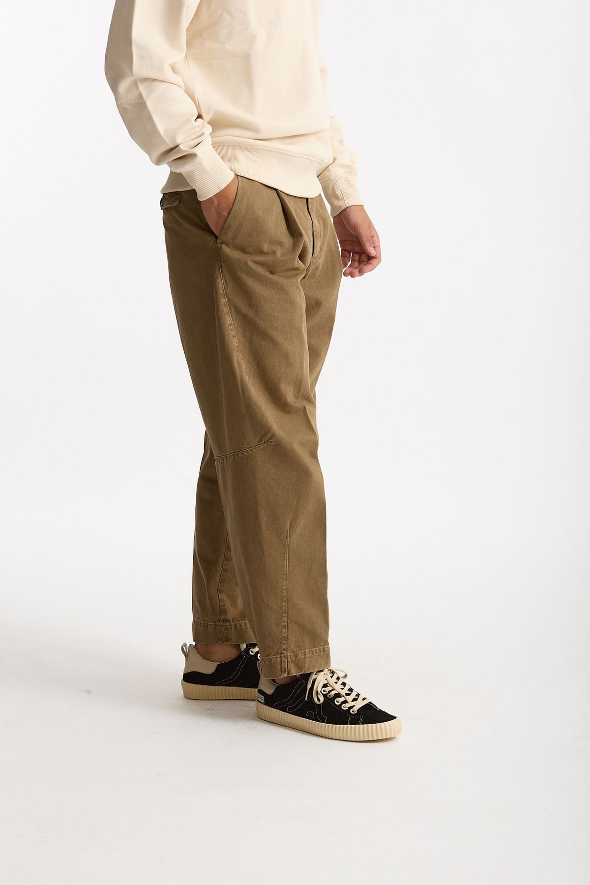 Pantalone GIULIO CARROT in cotone fermo lavato uomo Nine in the morning - 3