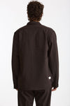 Overshirt lana e poliestere stretch marrone uomo Nine in the morning - 4
