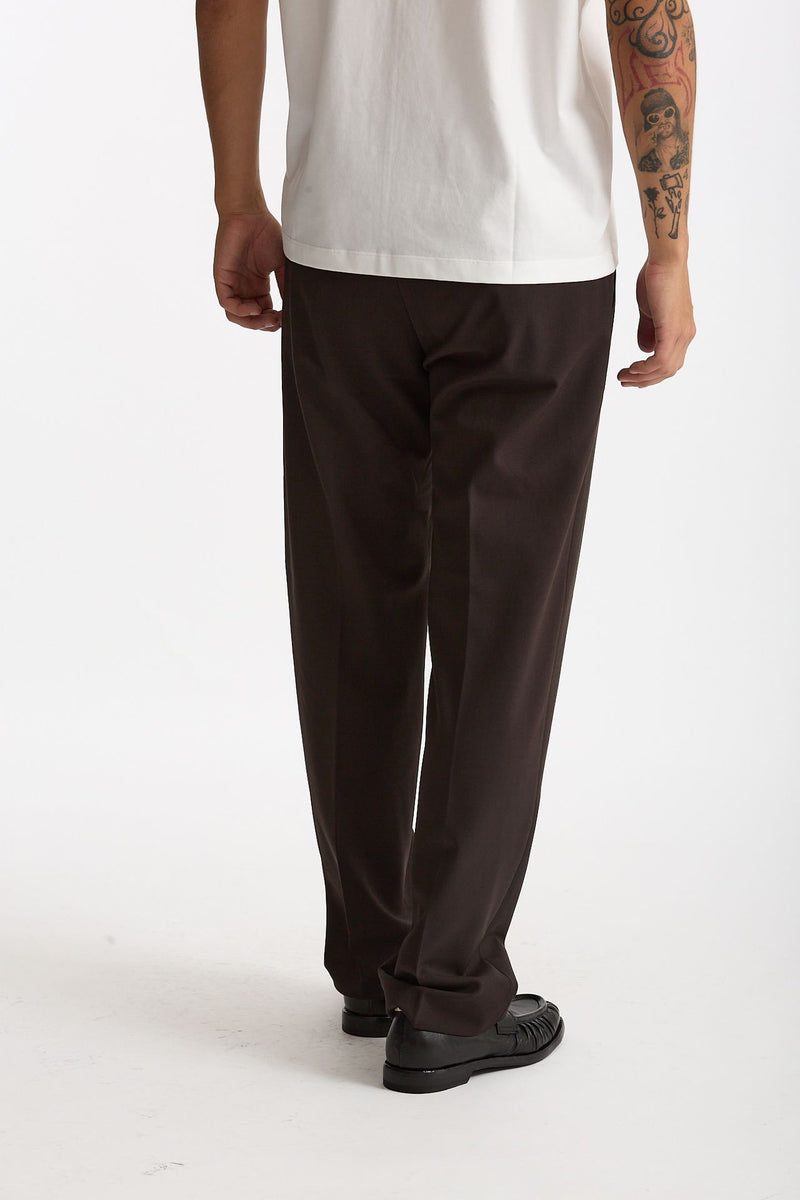 Pantalone FOLD 2 in lana stretch marrone uomo Nine in the morning - 3