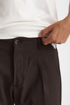Pantalone FOLD 2 in lana stretch marrone uomo Nine in the morning - 6