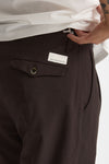 Pantalone FOLD 2 in lana stretch marrone uomo Nine in the morning - 7