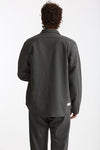 Overshirt lana e poliestere stretch grigio uomo Nine in the morning - 4