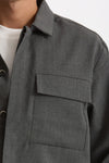 Overshirt lana e poliestere stretch grigio uomo Nine in the morning - 7