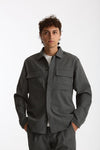 Overshirt lana e poliestere stretch grigio uomo Nine in the morning - 8