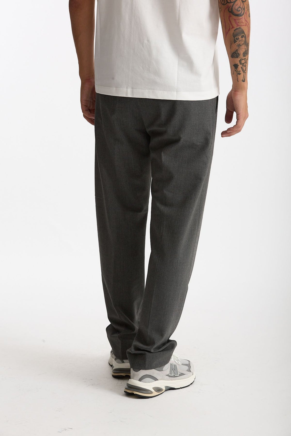 Pantalone FOLD 2 in lana stretch grigio uomo Nine in the morning - 3