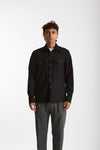 Camicia texana lana e poliestere stretch nero uomo Nine in the morning - 4