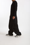 Pantalone cargo LUCIEN CARGO in Lana nero uomo Nine in the morning - 4