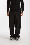 Pantalone cargo LUCIEN CARGO in Lana nero uomo Nine in the morning - 2