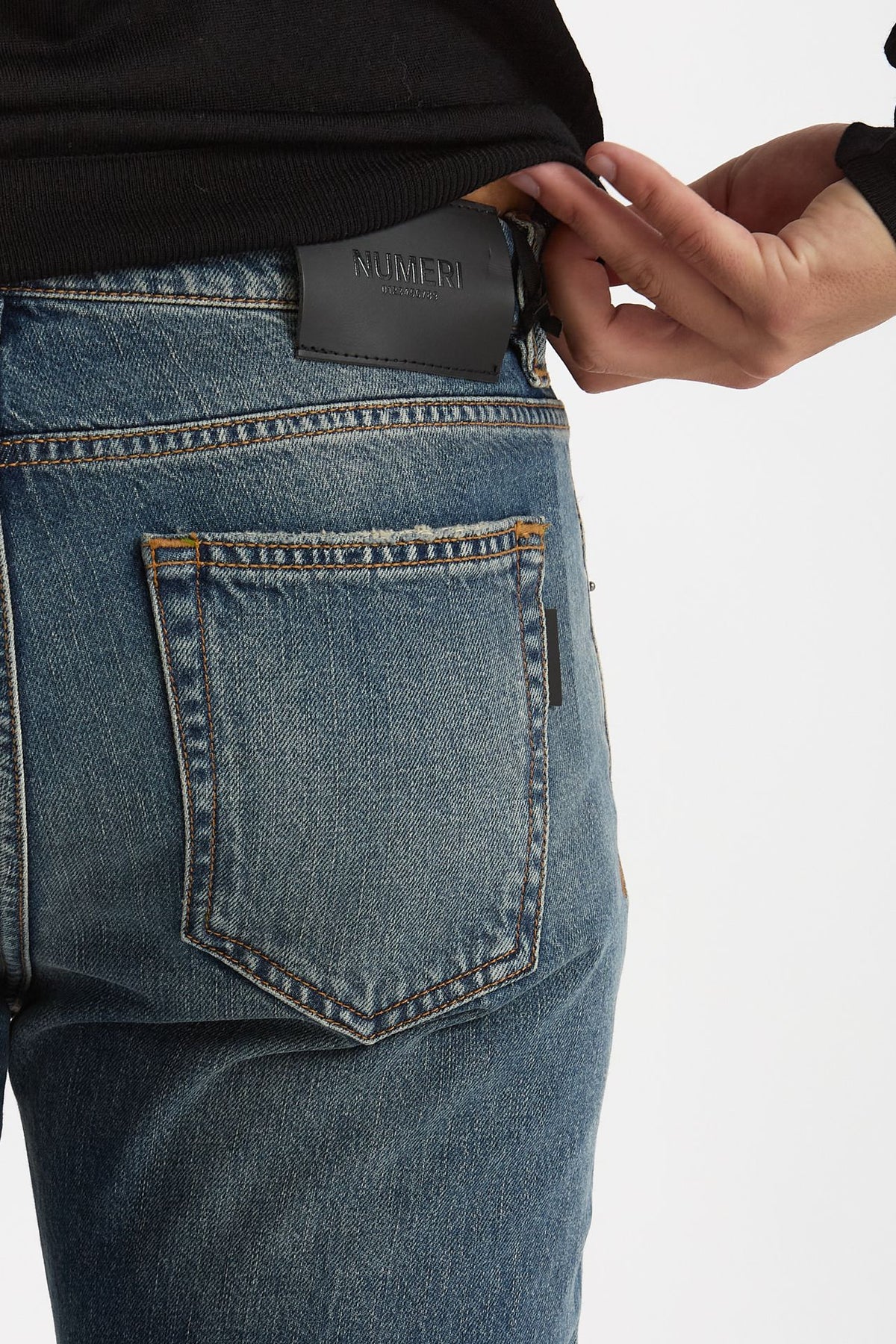 Jeans NUMERI in cotone fermo lavaggio medio uomo Numeri - 7