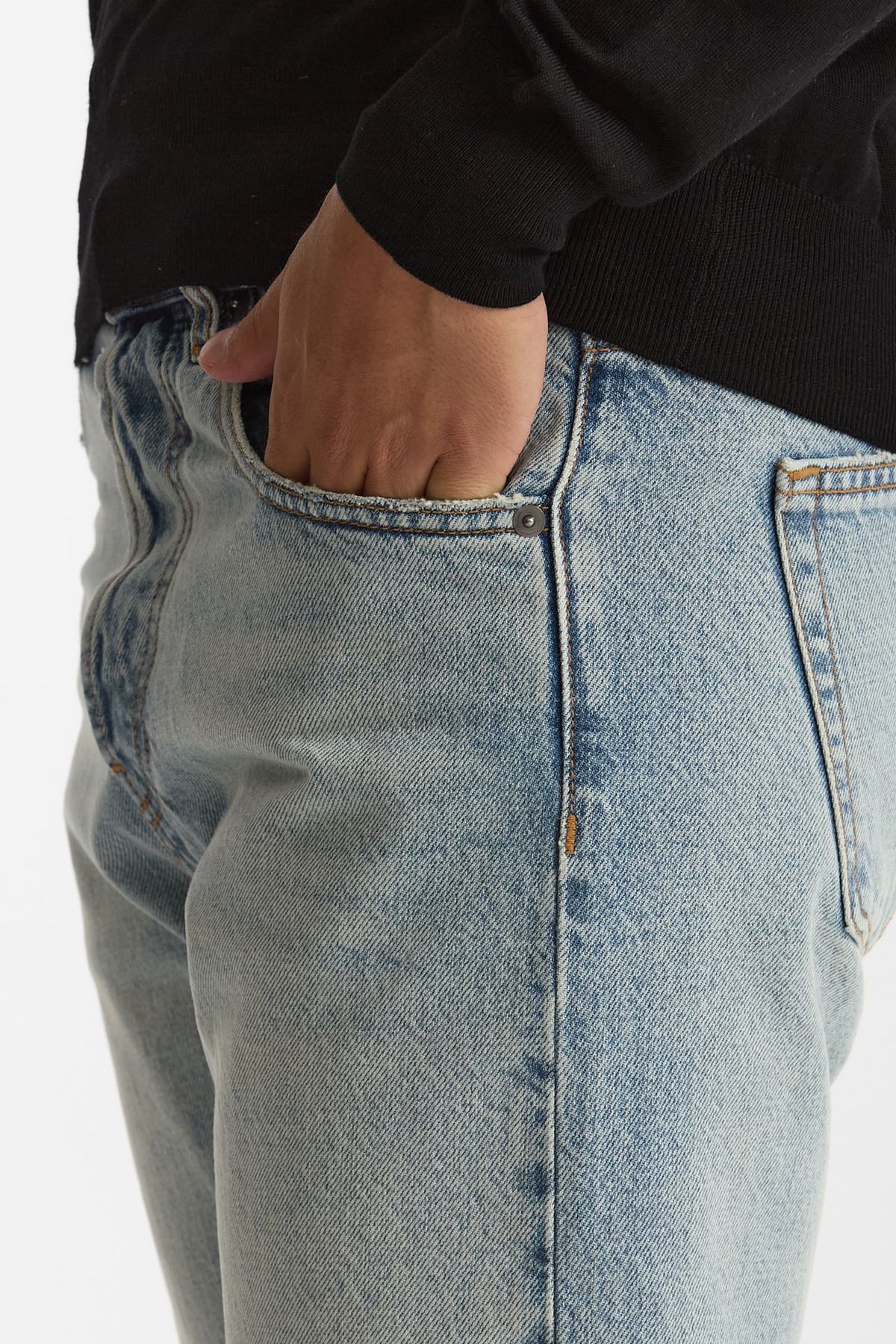 Jeans NUMERI in cotone fermo lavaggio chiaro uomo Numeri - 5