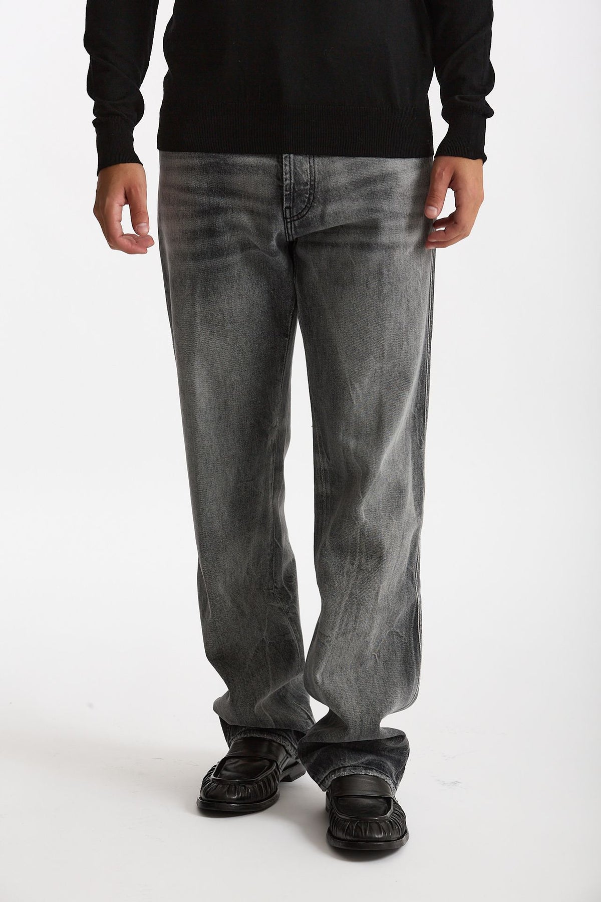 Jeans in cotone fermo grigio uomo Numeri - 2
