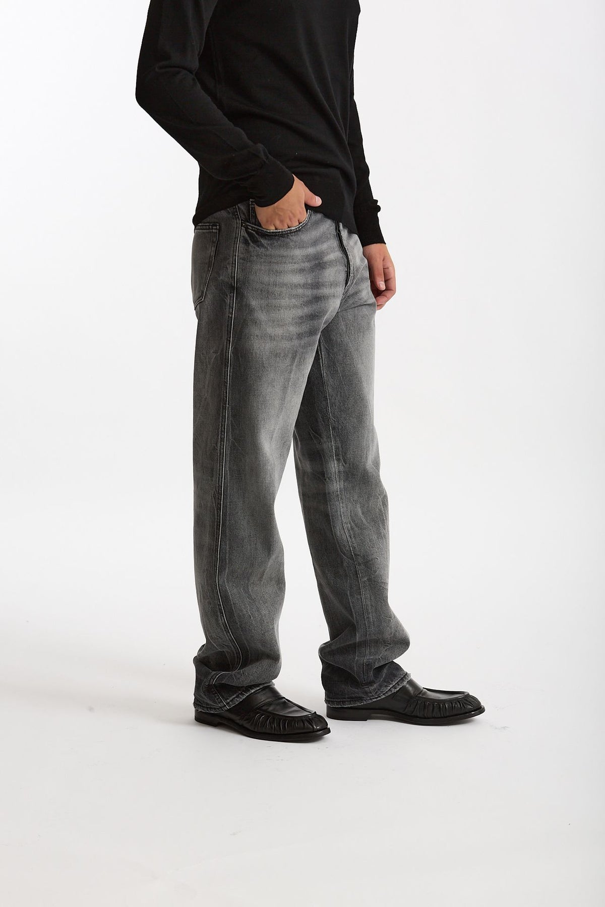 Jeans in cotone fermo grigio uomo Numeri - 5