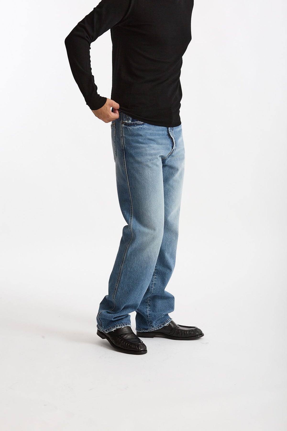 Jeans in cotone fermo lavaggio chiaro uomo Numeri - 2