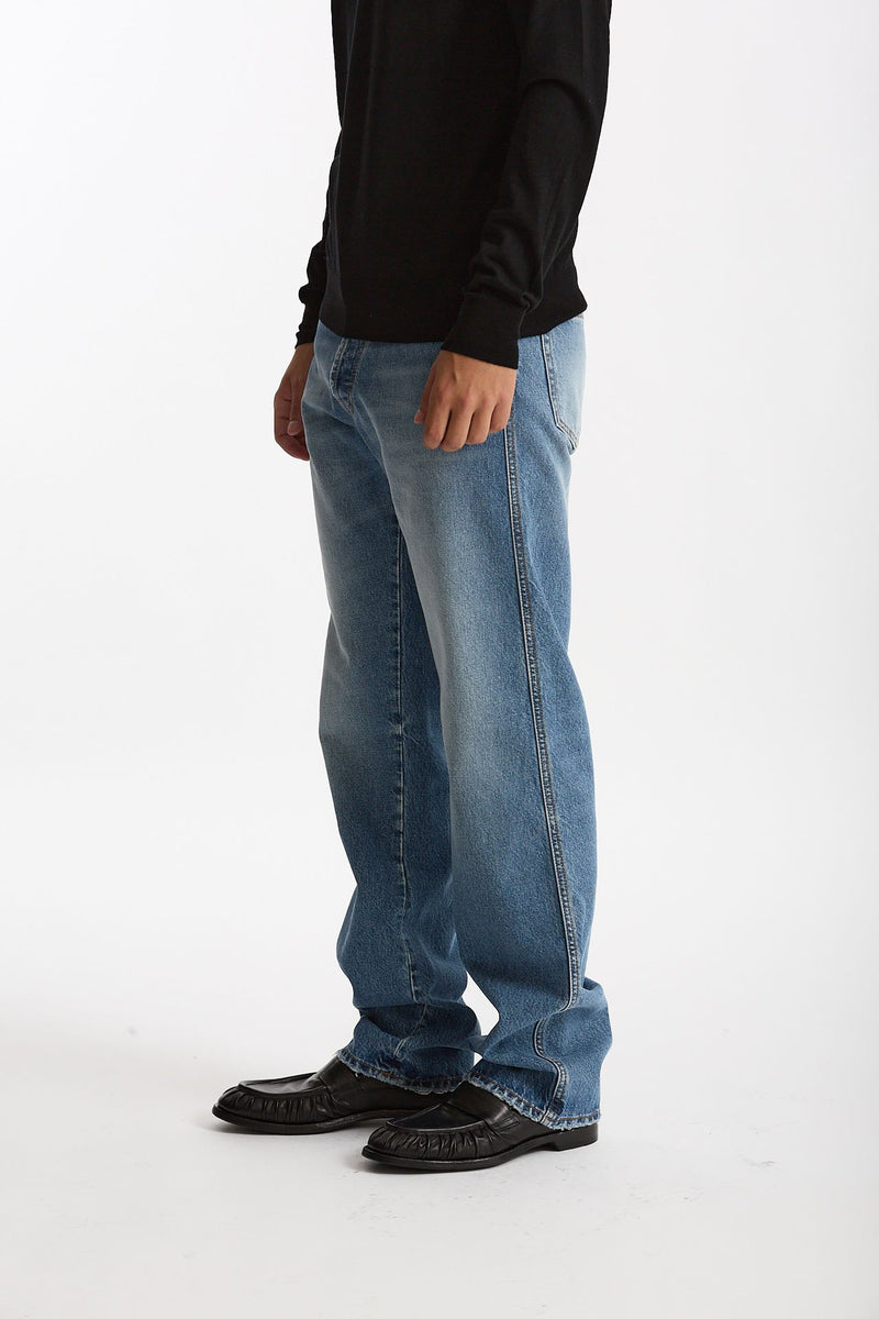 Jeans in cotone fermo lavaggio chiaro uomo Numeri - 4