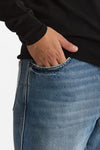 Jeans in cotone fermo lavaggio chiaro uomo Numeri - 5