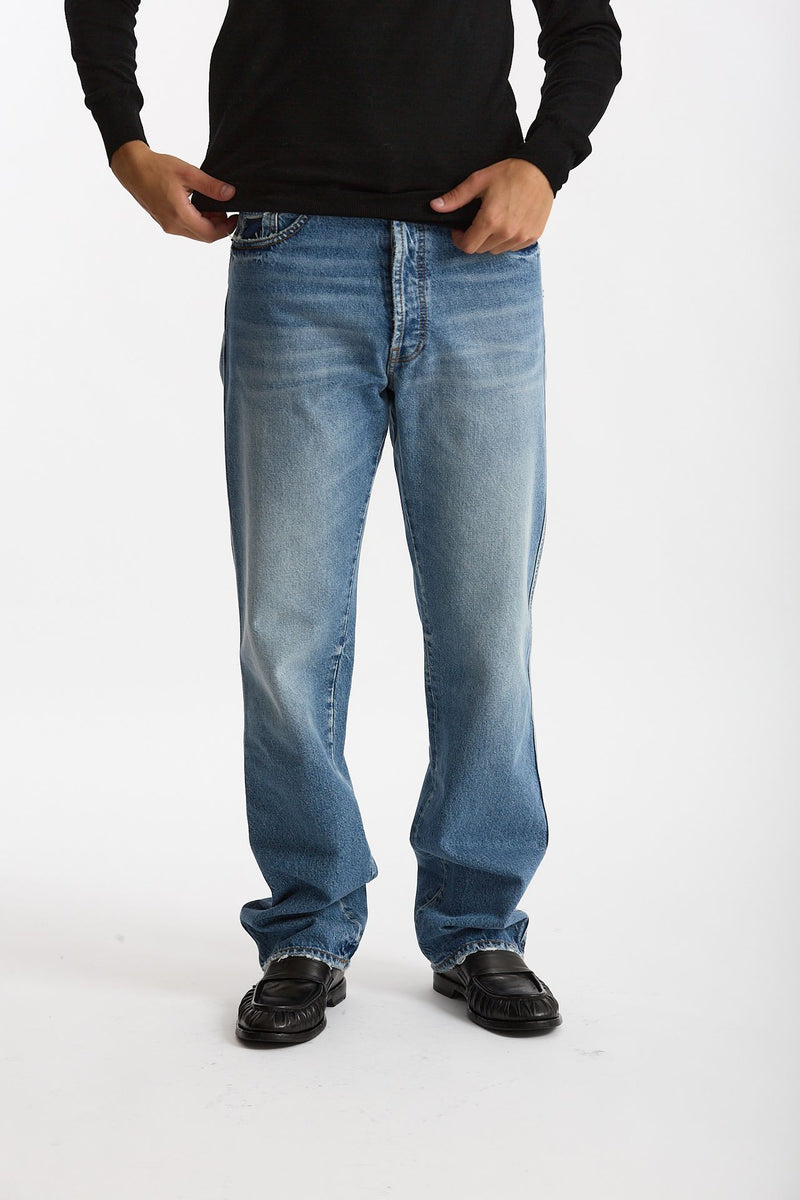 Jeans in cotone fermo lavaggio chiaro uomo Numeri - 1