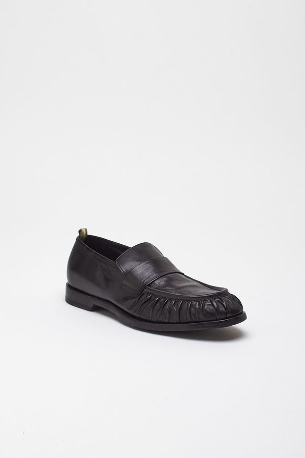 Mocassini SOUND/008W in pelle nero uomo Officine creative
