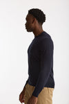 Maglia girocollo in cashmere e seta blu uomo Mauro ottaviani - 2