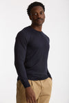 Maglia girocollo in cashmere e seta blu uomo Mauro ottaviani - 4